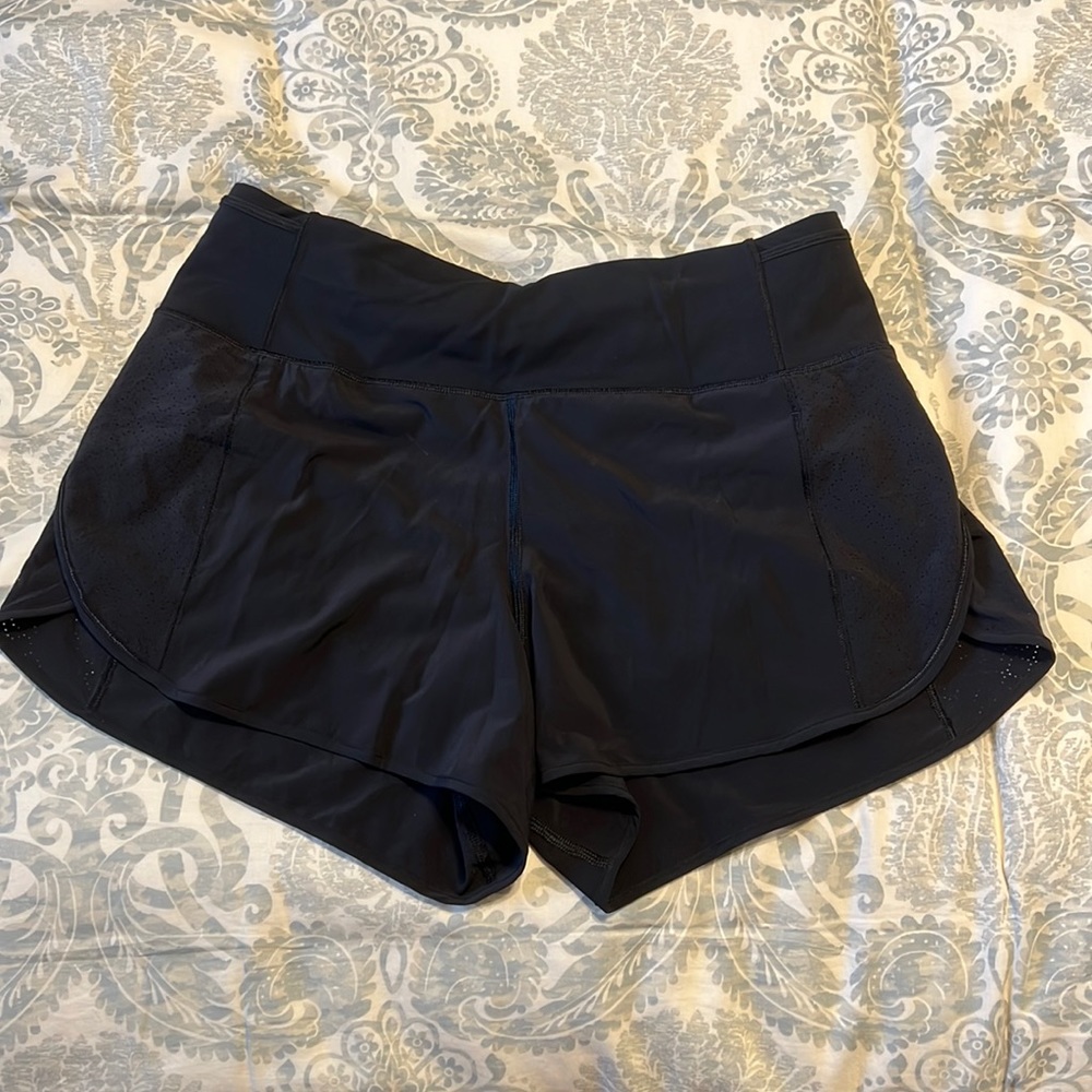Black Lululemon Short with Zip Pocket in Back